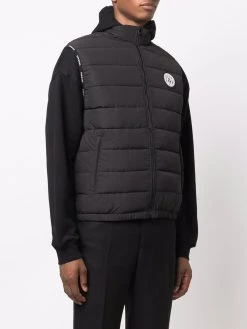 Versace veste matelassée à patch logo