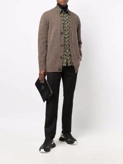 Versace pantalon en satin à logo brodé