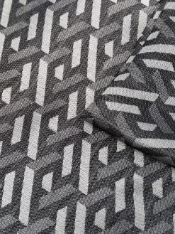 Versace écharpe en soie mélangée à motif géométrique