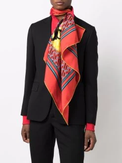 Versace foulard en soie Smiling Medusa à imprimé graffiti