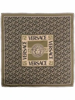Versace écharpe en soie à imprimé géométrique
