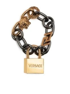 Versace bracelet à breloque cadenas