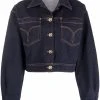 Versace veste crop en jean