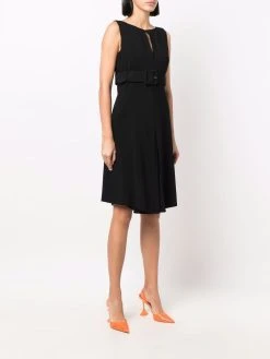 Prix Refroidis Versace Robe ceinturée à design sans manches robes de jour femme 11 Versace robe ceinturée à design sans manches