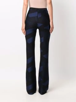 Versace pantalon en jacquard à motif géométrique
