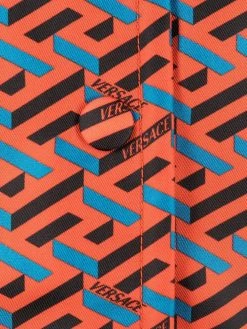 Versace manteau à motif La Greca