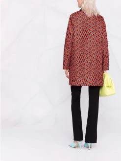 Versace manteau à motif La Greca