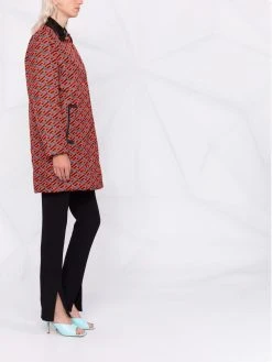 Versace manteau à motif La Greca