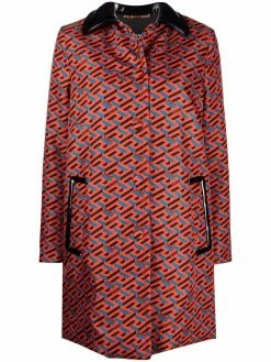 Versace manteau à motif La Greca
