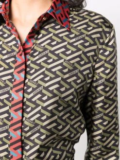 Versace chemise La Greca en soie