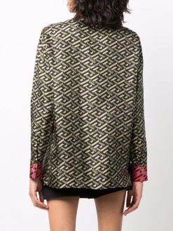 Versace chemise La Greca en soie