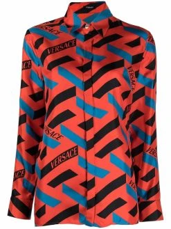 Versace chemise à logo imprimé