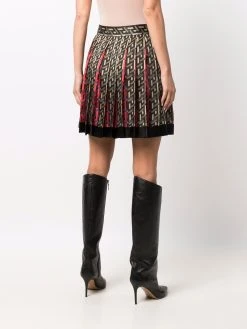 Versace jupe plissée à imprimé géométrique