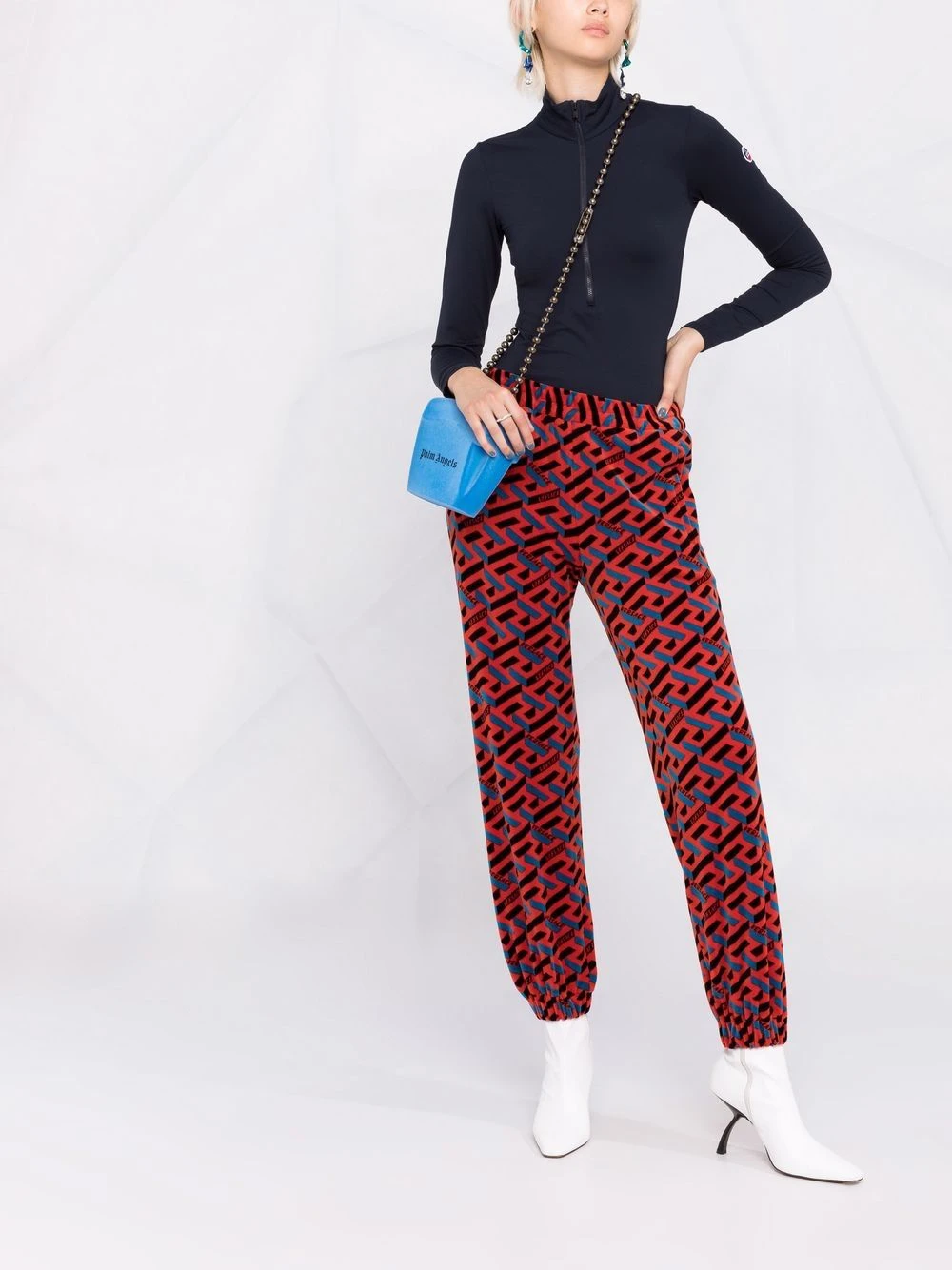 Qualité Excellente Versace Pantalon de jogging à imprimé La Greca pantalons de survêtement femme 4 Versace pantalon de jogging à imprimé La Greca