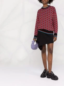 Versace pull à logo en maille intarsia