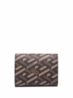 Versace portefeuille à imprimé La Greca