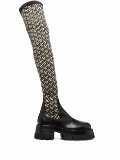 Versace bottines à semelle crantée