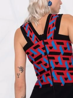 Versace robe La Greca courte sans manches