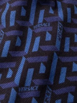 Versace robe en maille à motif monogrammé