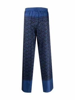 Versace pantalon droit à imprimé géométrique