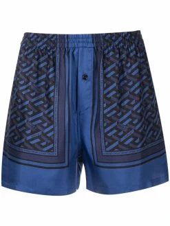 Versace short La Greca imprimé