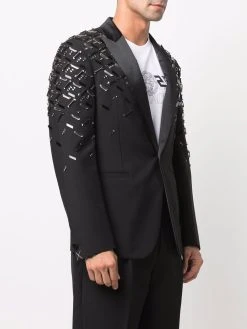 Versace blazer droit à ornements