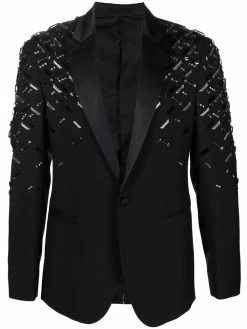 Versace blazer droit Ă ornements