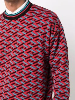 Versace pull La Greca à motif géométrique