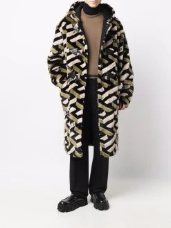 Versace manteau à imprimé monogrammé