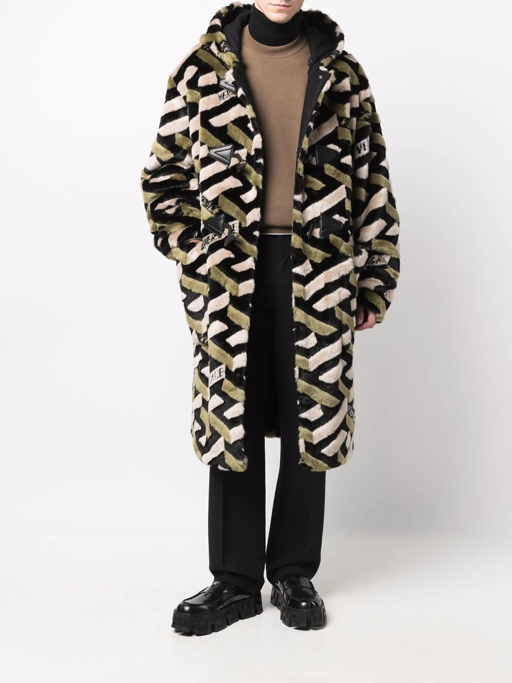 Versace Manteau à imprimé monogrammé Promos pardessus homme 4 Versace manteau à imprimé monogrammé