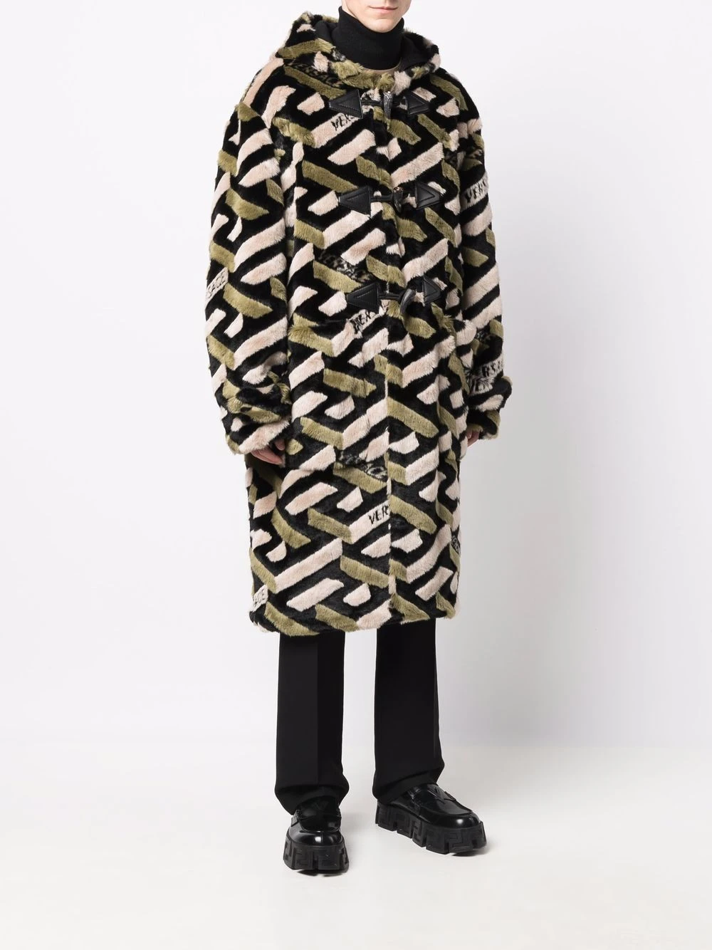 Versace Manteau à imprimé monogrammé Promos pardessus homme 5 Versace manteau à imprimé monogrammé