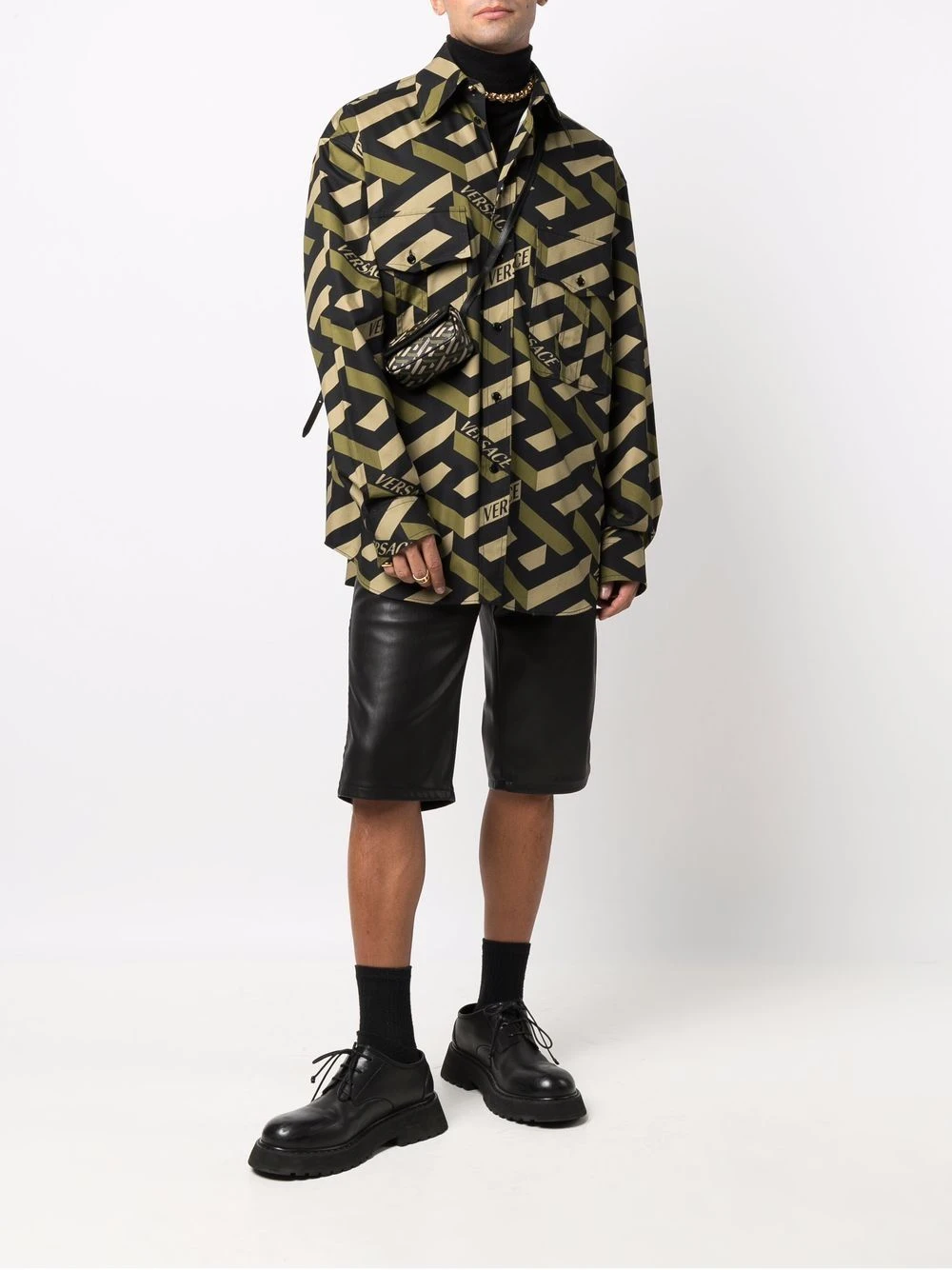 Prix Acceptable Versace Chemise La Greca imprimée chemises homme 4 Versace chemise La Greca imprimée