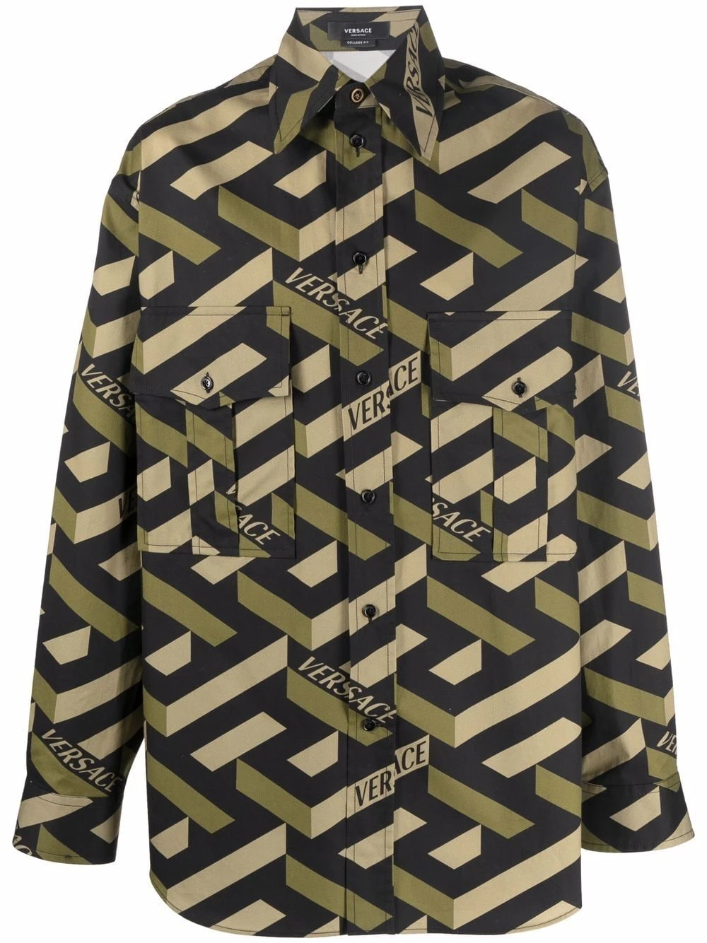 Prix Acceptable Versace Chemise La Greca imprimée chemises homme 3 Versace chemise La Greca imprimée