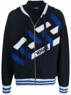 Versace hoodie La Greca zippé
