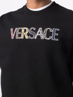 Versace sweat en coton à logo brodé