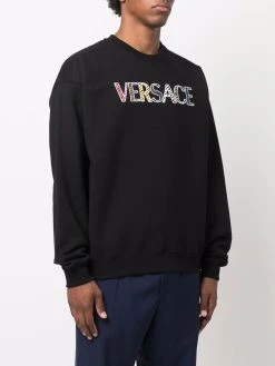 Versace sweat en coton à logo brodé