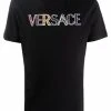 Meilleur Prix Garanti Versace T shirt en coton à logo brodé t-shirts homme 2 Versace t-shirt en coton à logo brodé