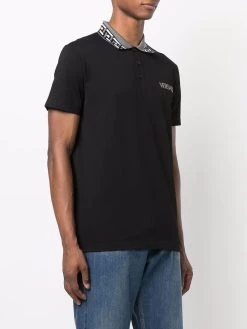 Versace polo à col contrastant