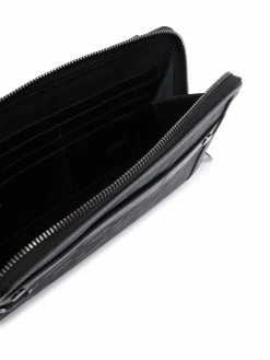 Versace pochette Greca en cuir à logo imprimé