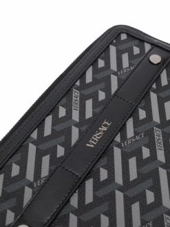Versace pochette Greca en cuir à logo imprimé
