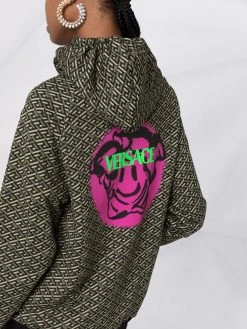 Versace hoodie à imprimé La Greca