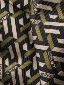 Versace robe évasée à motif en jacquard