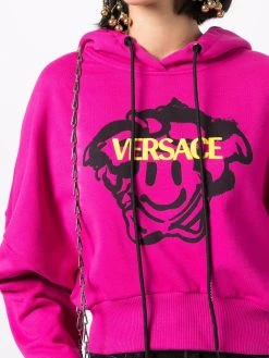 Prix Refroidis Versace Hoodie crop Medusa Smile hoodies femme 11 Versace hoodie crop Medusa Smile
