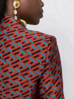 Versace blazer à motif monogrammé en jacquard