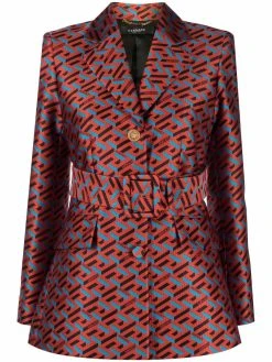 Versace blazer à motif monogrammé en jacquard