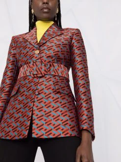 Versace blazer à motif monogrammé en jacquard