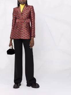 Versace blazer à motif monogrammé en jacquard