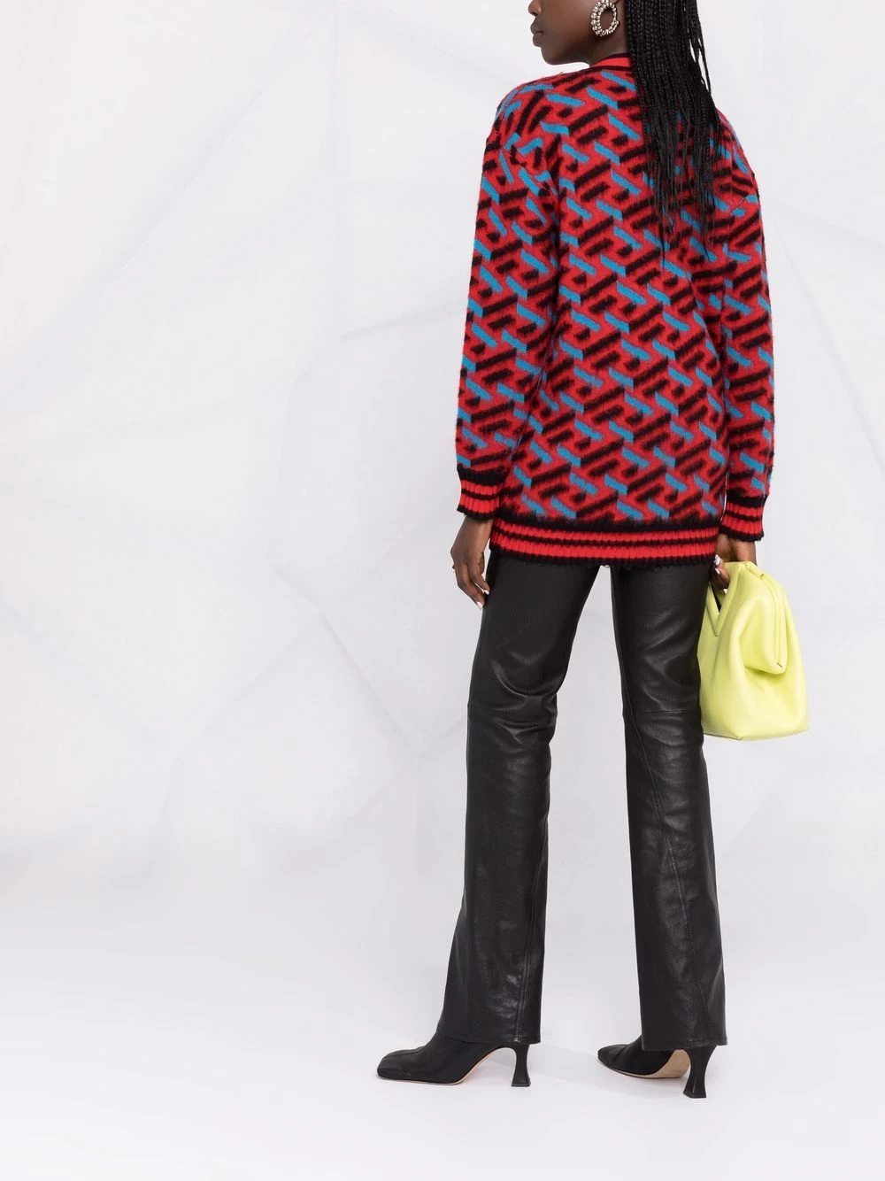 Versace Cardigan à logo intarsia Se Vend Bas Prix cardigans femme 6 Versace cardigan à logo intarsia