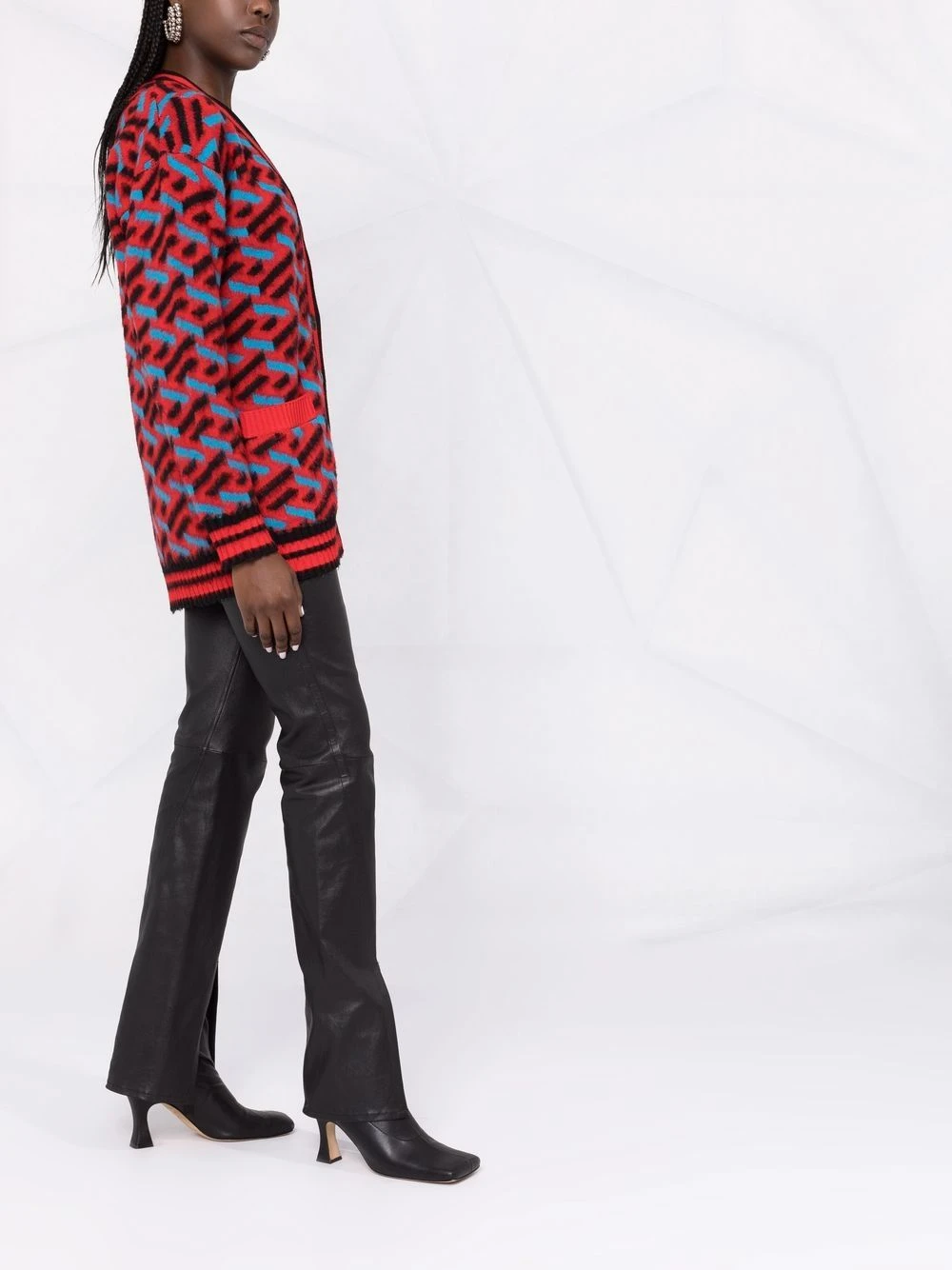 Versace Cardigan à logo intarsia Se Vend Bas Prix cardigans femme 8 Versace cardigan à logo intarsia