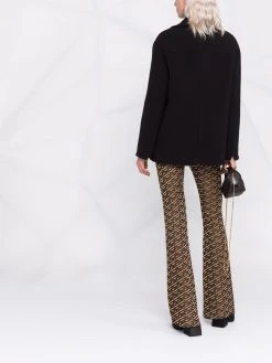 Versace pantalon en maille intarsia